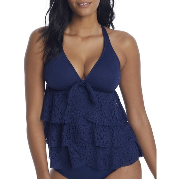 Beach House Womens Crochet Soleil Layla Underwire Tankini Top Style-H65936 Swimsuit