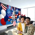 thumbnail image 4 of Utoimkio Memorial Day Backdrop Patriotic Holiday Flag Banner 4th of July Backdrop Decorations Independence Day Party Supplies for Home and Party,59×35 Inch, 4 of 7