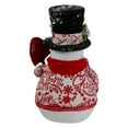 thumbnail image 5 of Northlight Snowman with Shovel  and Top Hat Christmas Figure - 12.5" - White and Red, 5 of 5