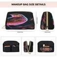 thumbnail image 5 of Easygdp Glowing Leaf Bird Leather Makeup Bag Zipper Pouch Travel Cosmetic Organizer for Women and Girls, Make up Bag with Zipper, 5 of 8