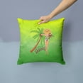 thumbnail image 2 of Carolines Treasures BB7452PW1414 Hello Summer Lady in Swimsuit Fabric Decorative Pillow  14Hx14W multicolor, 2 of 4