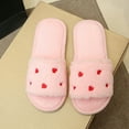 thumbnail image 6 of Aueoeo Women's House Slipper Heart Graphic Decr Open Toe Comfy Fuzzy Shoes Casual Bedroom Outdoor Slippers, 6 of 7