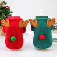 thumbnail image 4 of New Year Warm For Small Dogs Cats Christmas Chihuahua Yorkie Shih Tzu Pug Pet Supplies Dog Sweater Pet Clothing Dog Costume Coat XL CHRISTMAS FAWN RED, 4 of 8