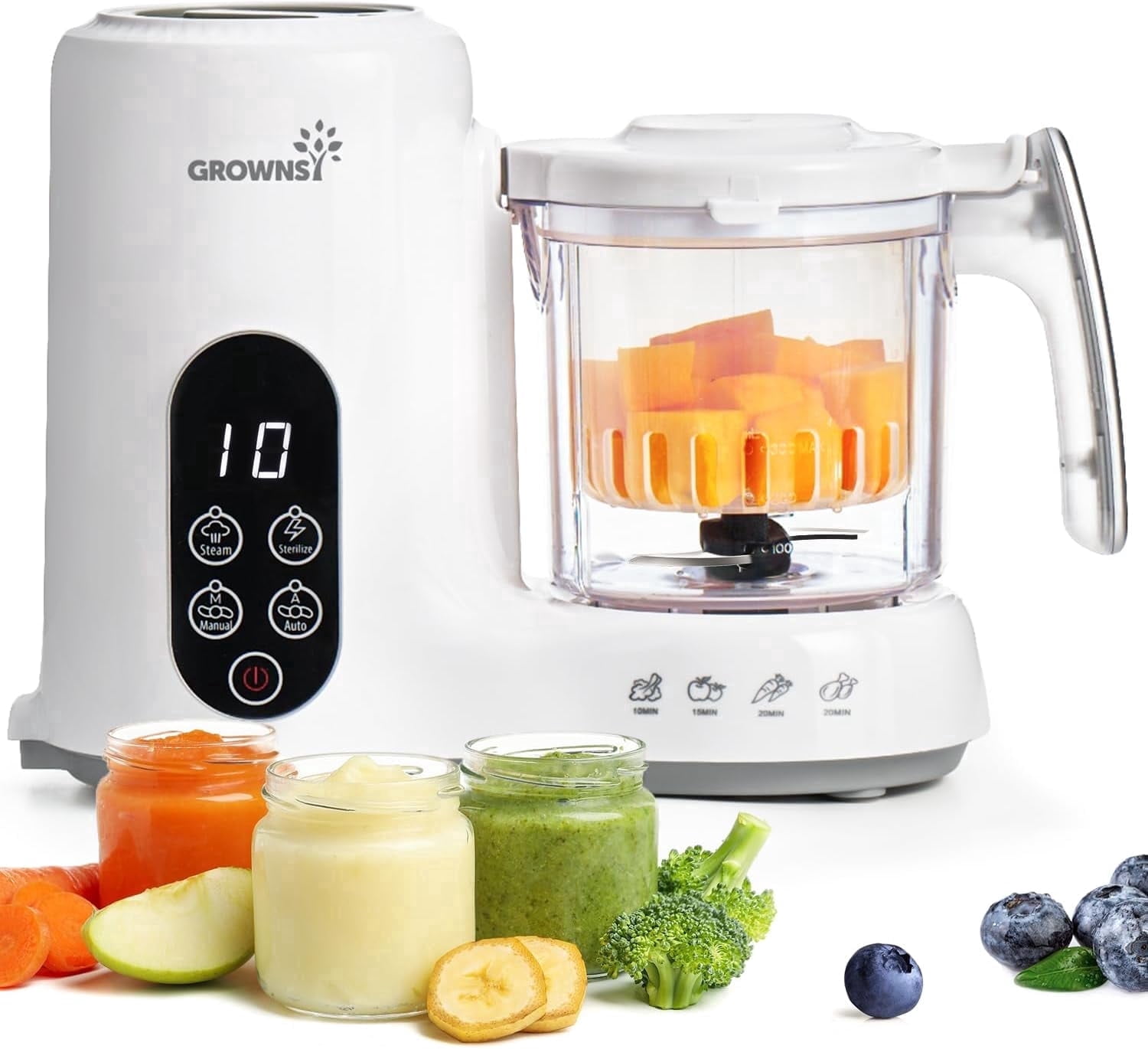 Baby Brezza Infant Food Steamer and Mixer - Glass Bowl Puree