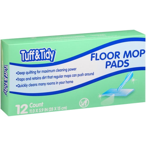 Tuff & Tidy Floor Mop Pads, 12 Count