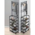 thumbnail image 3 of 1pc 4/5 Tier Coat Rack With Shoe Cabinet - Freestanding Clothes Stand For Living Room, Entryway, Bathroom - Organize Clothes, Hats, And Shoes, 3 of 4