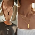 thumbnail image 5 of FindChic Urn Necklaces for Ashes Women Vertical Bar Pendant Necklace Stainless Steel Waterproof Cremation Urn Jewelry with Funnel Birthday Mothers Day Gifts for Mom Her Wife, 5 of 7