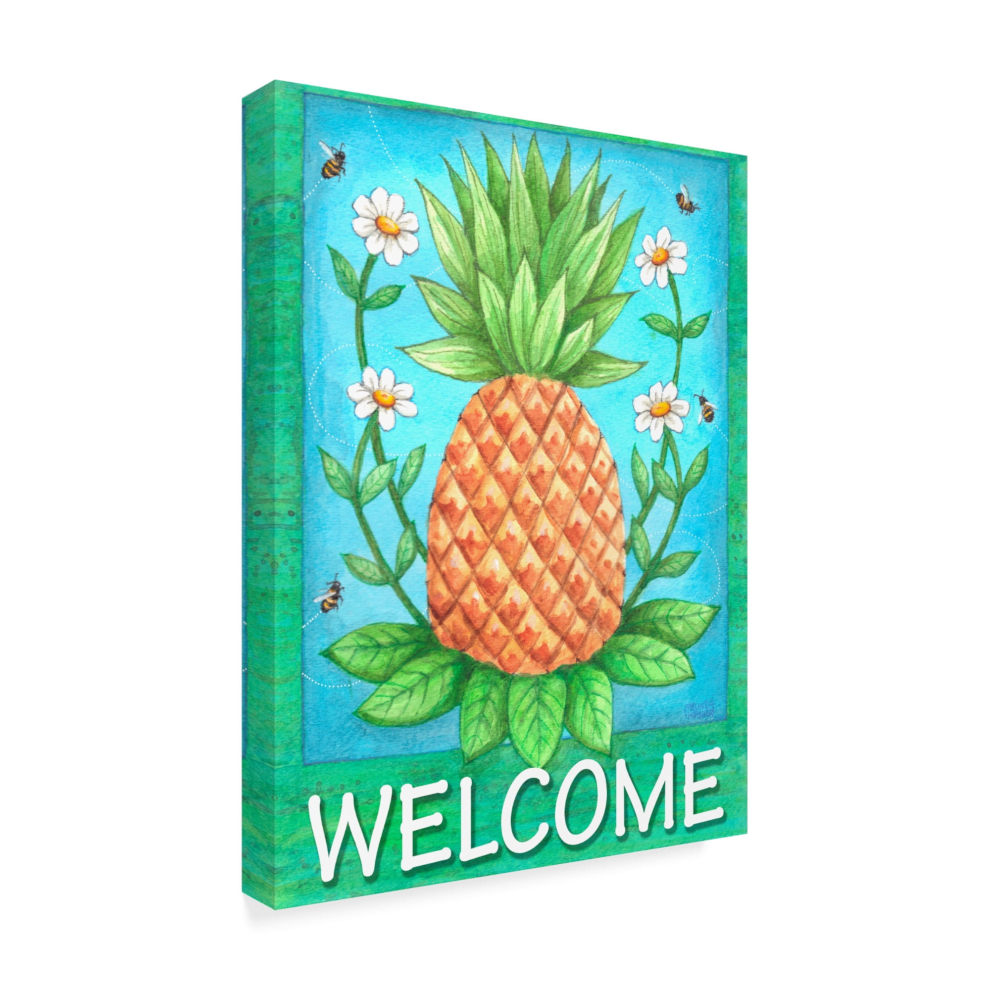 Trademark Fine Art 'Pineapple Welcome' Canvas Art by Melinda Hipsher