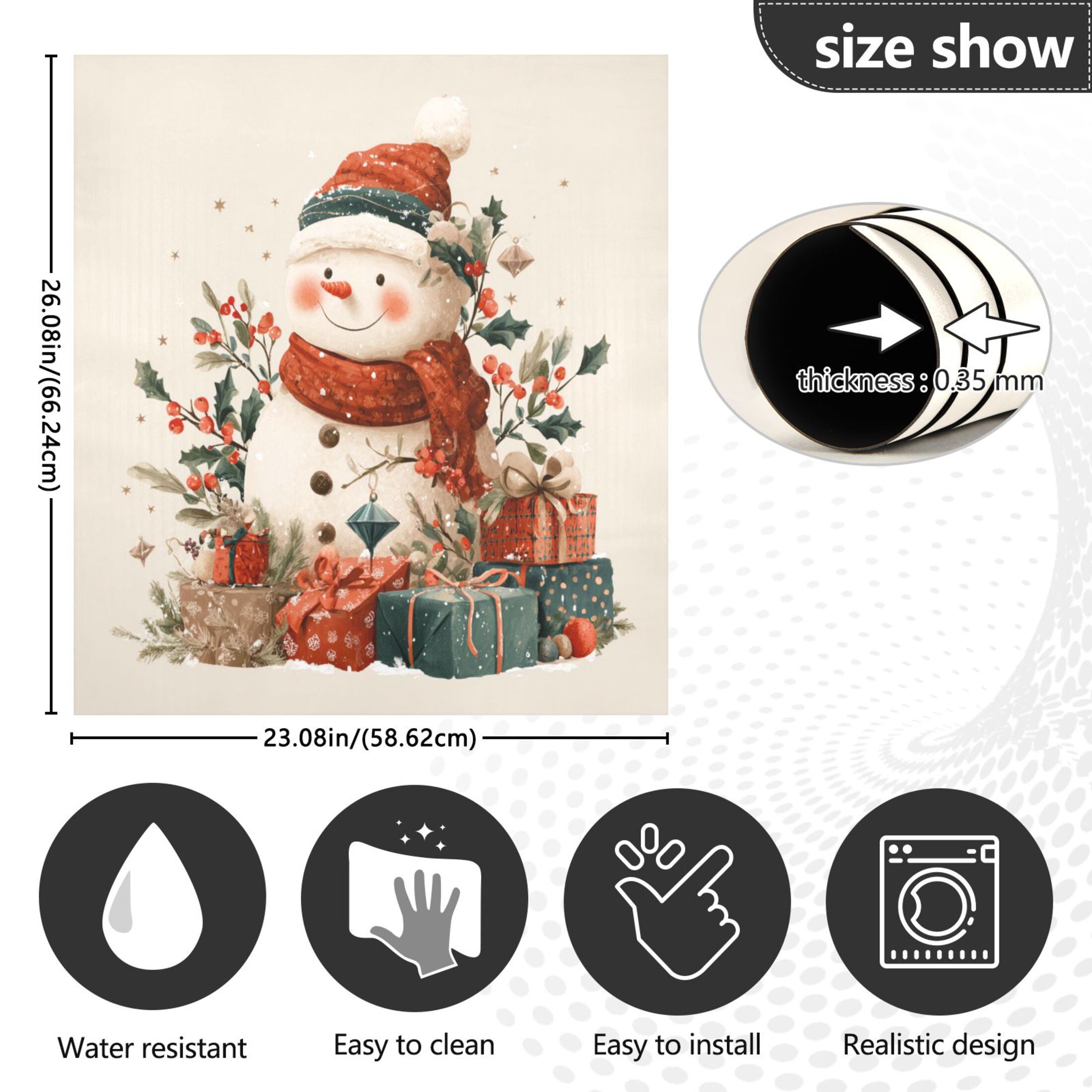 Dishwasher Sticker Magnetic Dishwasher Sticker Magnetic Decorative Sticker Refrigerator Sticker Dishwasher Decorative Stickers Warm Christmas Snow Man