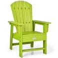 thumbnail image 5 of Gymax Ensemble de 2 Chaises Adirondack de Patio pour Enfants Fauteuil Chaise d'Extérieur Résistante aux Intempéries Vert, 5 of 5
