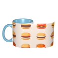 thumbnail image 4 of Hamburger Coffee Mug Fun Custom Ceramic Mugs 11oz Sky Blue, 4 of 5