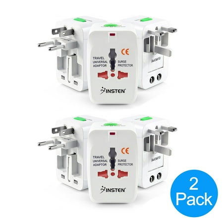 - Insten 2 Pack Universal Travel AC Plug Power Charger Adapter For US UK EU AU Worldwide International