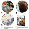 thumbnail image 3 of Designart "Playful River Dweller Brown Otter" Animals Floater Framed Wall Decor, 3 of 7