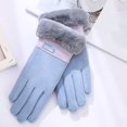 thumbnail image 2 of Women's Winter Gloves Warm Thermal Gloves Outdoor Cold Weather Gear for Daily Driving Full Finger Cover, 2 of 4