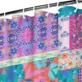thumbnail image 3 of Multicolor Ethnic Flower Patchwork Pattern Shower Curtain 36"x72" ,Bathroom Decorative Shower Curtains Set with 12 Hooks,Modern Waterproof Washable Shower Curtain, 3 of 6