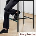 thumbnail image 6 of Maritcute Bar Stools Set of 2, Kitchen Bar Stools with Footrest, PU Upholstered Counter Height Barstools, Bar Chairs with Back for Kitchen Island, Apartment, Counter Bar, Easy Assembly, 6 of 9