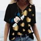 thumbnail image 5 of Camisetas de manga corta con cuello en V y estampado 3D de Mickey Mouse de Disney, camisetas de gran tamaño para mujer, camisetas de moda para mujer, camisetas de verano Y2k para mujer, 5 of 5