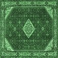 thumbnail image 1 of Ahgly Company Indoor Square Medallion Emerald Green Traditional Area Rugs, 7' Square, 1 of 4