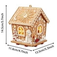 thumbnail image 5 of 3D Christmas House Diamond Pearl Art Craft Set, Realistic Snow Textured Shiny Diamond Handmade Wooden House Diy Kit Strong-adhesive Decor for Xmas Tree Wall Table Home Holiday Party Supplies Gift, 5 of 5