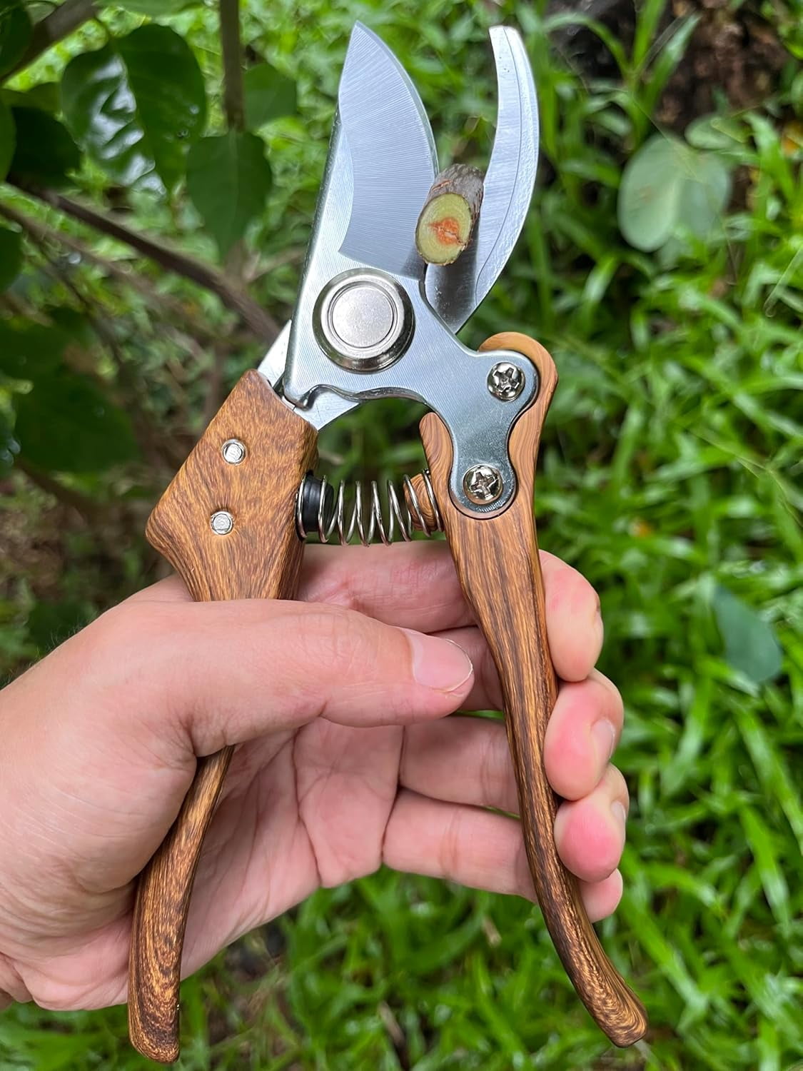 Garden Pruning Shears, Floral wire cutter, German Stainless Steel Blades, 1 inch Cut Capacity, Snips for flowers with Non-Slip Handle, Lightweight & Ergonomic Professional