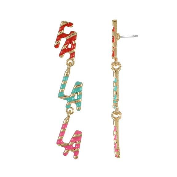 Holiday Time Fa La La Motif Earrings, 1 Pair