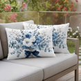thumbnail image 3 of Outdoor Pillow Covers 20x12 Set of 2, Blue Spring Floral Waterproof Patio Throw Pillow Covers for Couch Sofa Chair, Watercolor Summer Flowers Decorative Pillowcases for Throw Pillows, 3 of 9