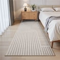 thumbnail image 6 of VUNATE 2'x6' Runner Rug Boho Washable Kitchen Rug Modern Jacquard Textured Rugs Soft Geometric Rug for Bedroom Mid Century Non-Slip Table Runner Perfect for Dining Room Laundry Beige, 6 of 7