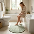 thumbnail image 5 of Amzcrzy Elliptical Carpet Bath Mat Soft Absorbent Microfiber Bathroom Rug with Embossed Non- Washable Floor Mat for Bathroom Shower Kitchen Home Decor Home Decor Room Decor, 5 of 5