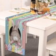 thumbnail image 5 of Easter Cotton Table Runner Table Flag Decoration Holiday Printed Linen Tablecloth Easter Decor Wedding Decor 13x70inch, 5 of 6