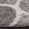thumbnail image 3 of SAFAVIEH Tahoe Thelma Quatrefoil Shag Area Rug, 6'7" x 6'7" Round, Grey/White, 3 of 8