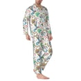 thumbnail image 2 of Picia Fairy Flower Pattern Men’s Long-Sleeve Sleepwear Set - Soft 2-Piece Loungewear with Pockets, Comfy PJs for Relaxing Nights-Large, 2 of 7