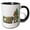 Black/White, variant on 3drose, Cute Fun Tent and Trees on Colorful Camper Text for Hiking and Camping, 11oz Two-tone Blue Mug