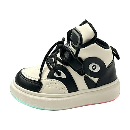 eileial Running Shoes Little Boys Girls Canvas Shoes Casual Walking Shoes Black 2.5 Big Kids