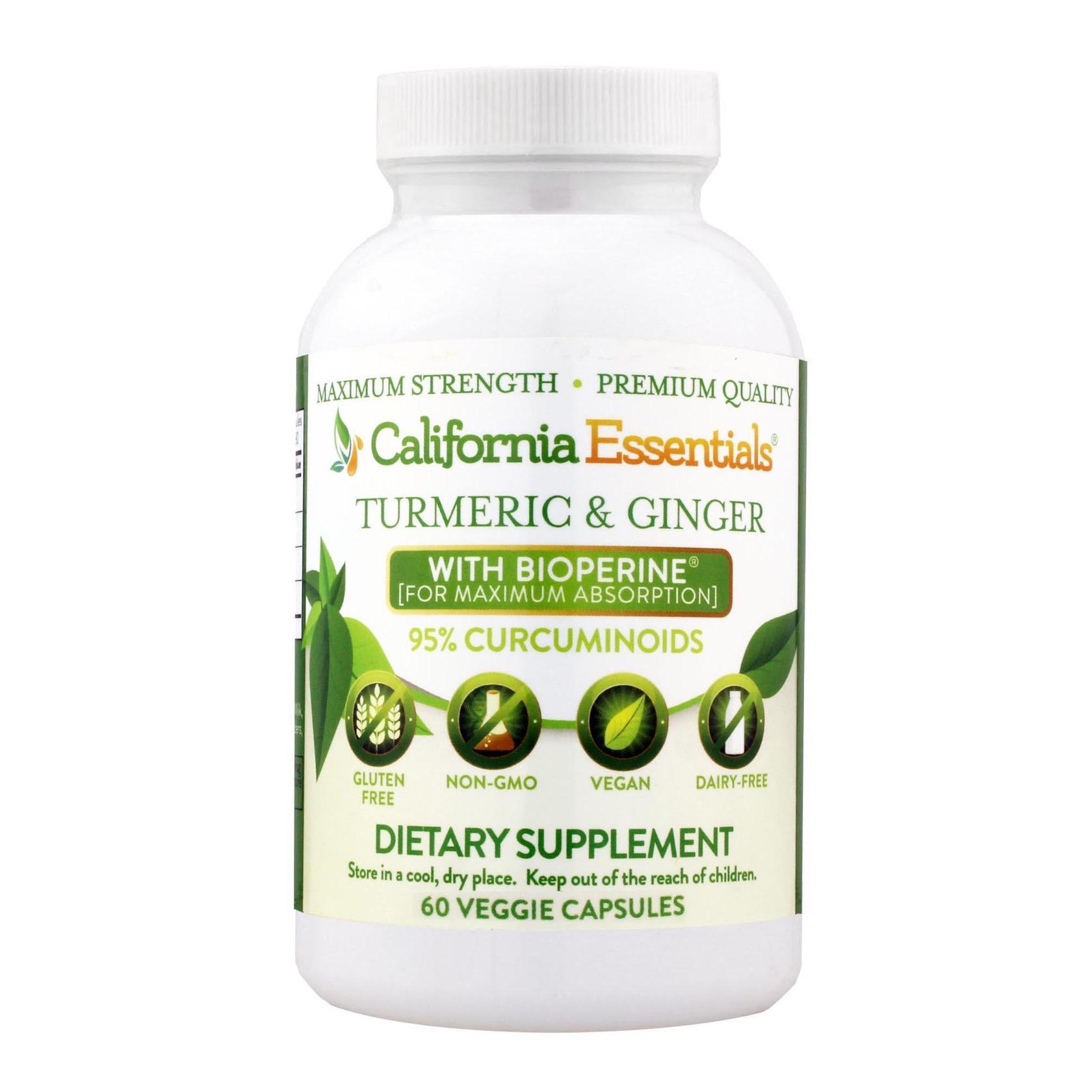 Turmeric Curcumin with Ginger & Bioperine for Pain Relief (60 Capsule