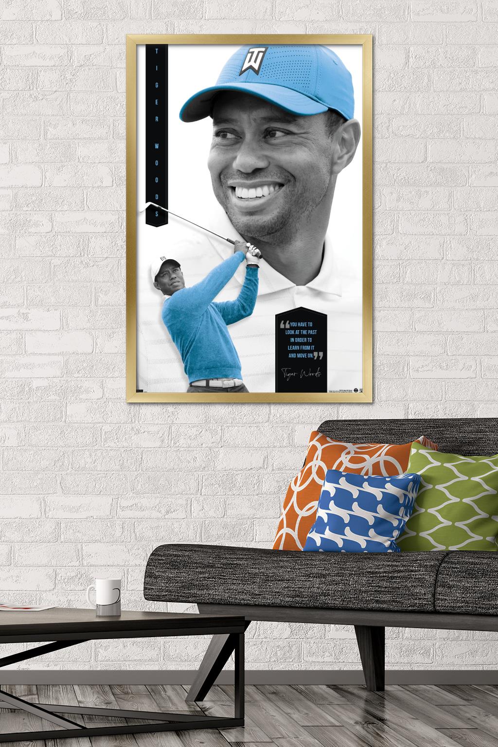 Tiger Woods - Learn From It Wall Poster, 22.375" x 34" Framed