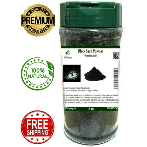 Black Cumin Seed POWDER Ground Pure Natural NIGELLA SATIVA Semilla Comino 8oz JAR