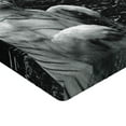 thumbnail image 2 of Ambesonne Black White Fitted Sheet, Exotic White Tiger, Full Size, Charcoal Grey Pale Grey, 2 of 3