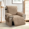 thumbnail image 5 of WETRBWEH Recliner Chair Cover with Pockets, Waterproof Non-Slip Washable Recliner Cover Furniture Protector for Home, Beige 28", 5 of 9