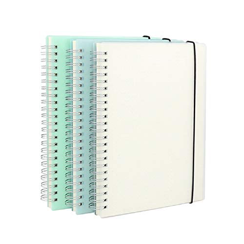 Spiral Dot Grid Paper Notebook Tan Cover 5.5"X8.5" Dotted Notebook A5 