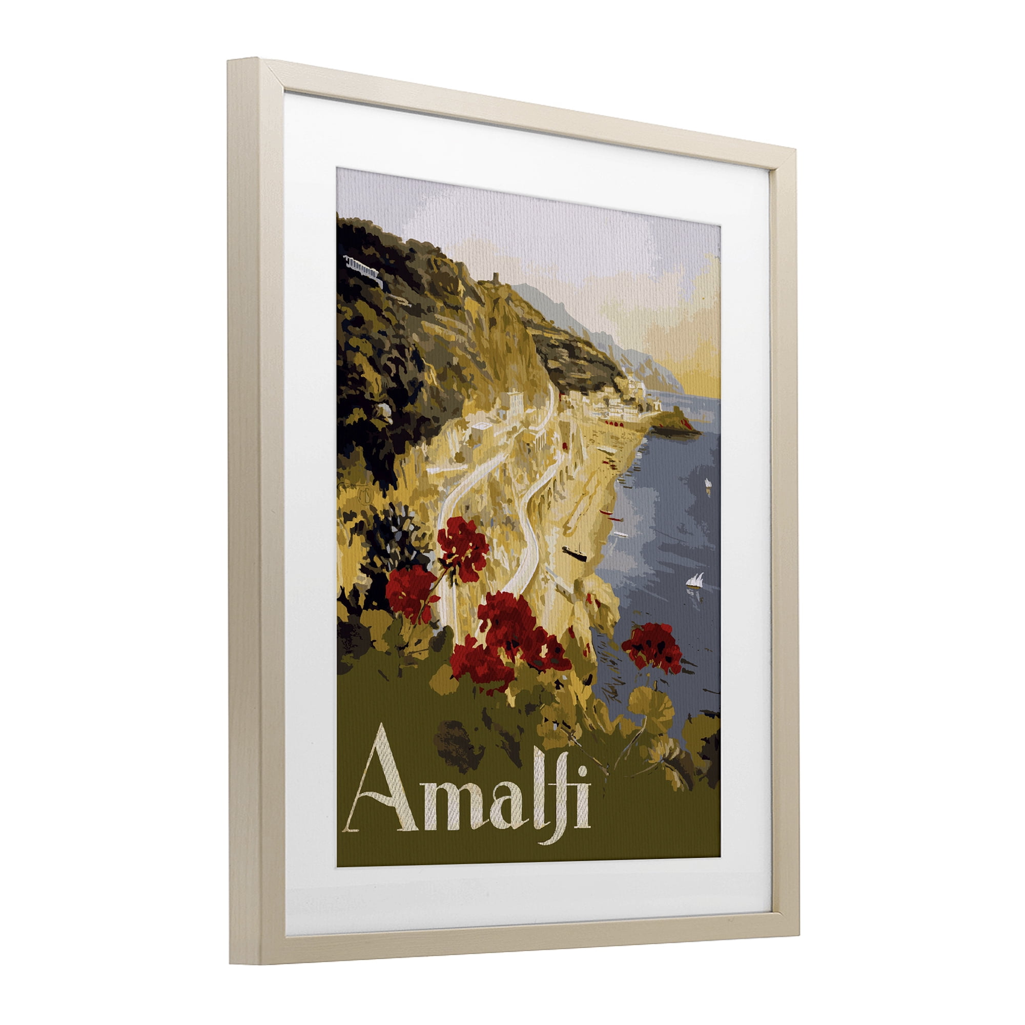 Stupell Industries Picturesque Amalfi Coast Birch Framed Print Under Glass, design by Lil' Rue