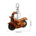 thumbnail image 3 of Mini Motorcycle Keychain, Cowhide Leather and Metal Personalized Hanging Decoration, Novelty Gift, Trendy Key Holder for Men, Motorbike Fans and Collectors, 3 of 6