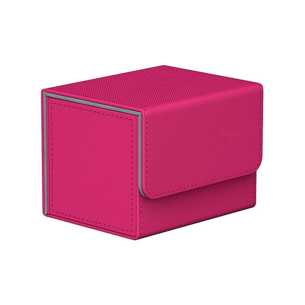 Naiovety Estuche de transporte para tarjetas de juego, contenedor de gran capacidad, funda protectora cuadrada multifuncional para niños, Almacenamiento y organización del hogar Rosado