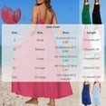 thumbnail image 3 of Qulqfy Summer Dresses for Women Cotton Linen Dark Blue Boho Scoop Neck Cami Maxi Dress Lace Casual Flowy Backless Pleat Beach Vacation Sundress XL, 3 of 9