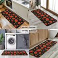thumbnail image 6 of Red Strawberry Plants Fruit Pattern Black Pattern Kitchen Rug Mat,Kitchen Runner Rugs Non Skid Washable,Decorative Kitchen Floor Mats for Kitchen,Sink,Laundry,17"x47.2", 6 of 7