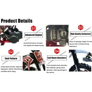 49CC 2-Stroke Dirt Bike for Adults & Kids, Kids Dirt Bike, Mini Bike Gas Powered, Gas Power Motocross, Off Road Mini Motorcycle, Gas Dirt Bike Load 330Lbs