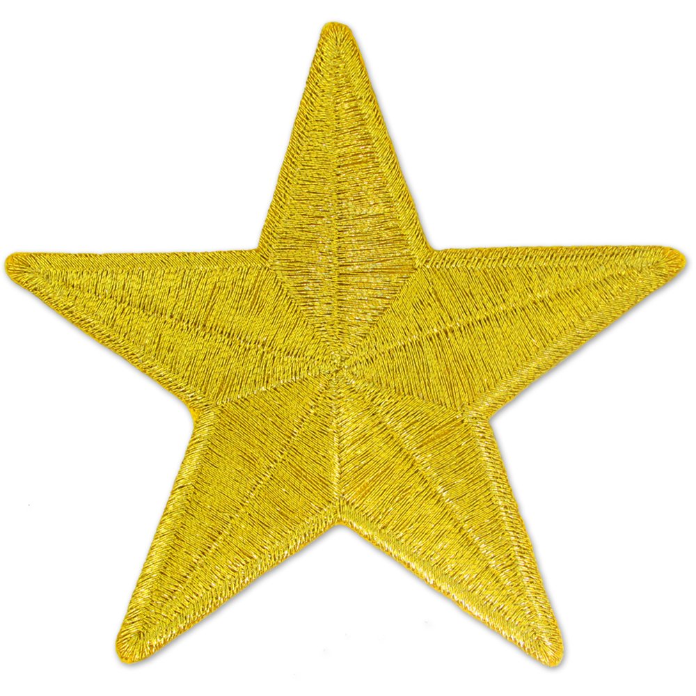 Gold Star Embroidered Patch 21/4 Inch for Jacket or Backpack Walmart