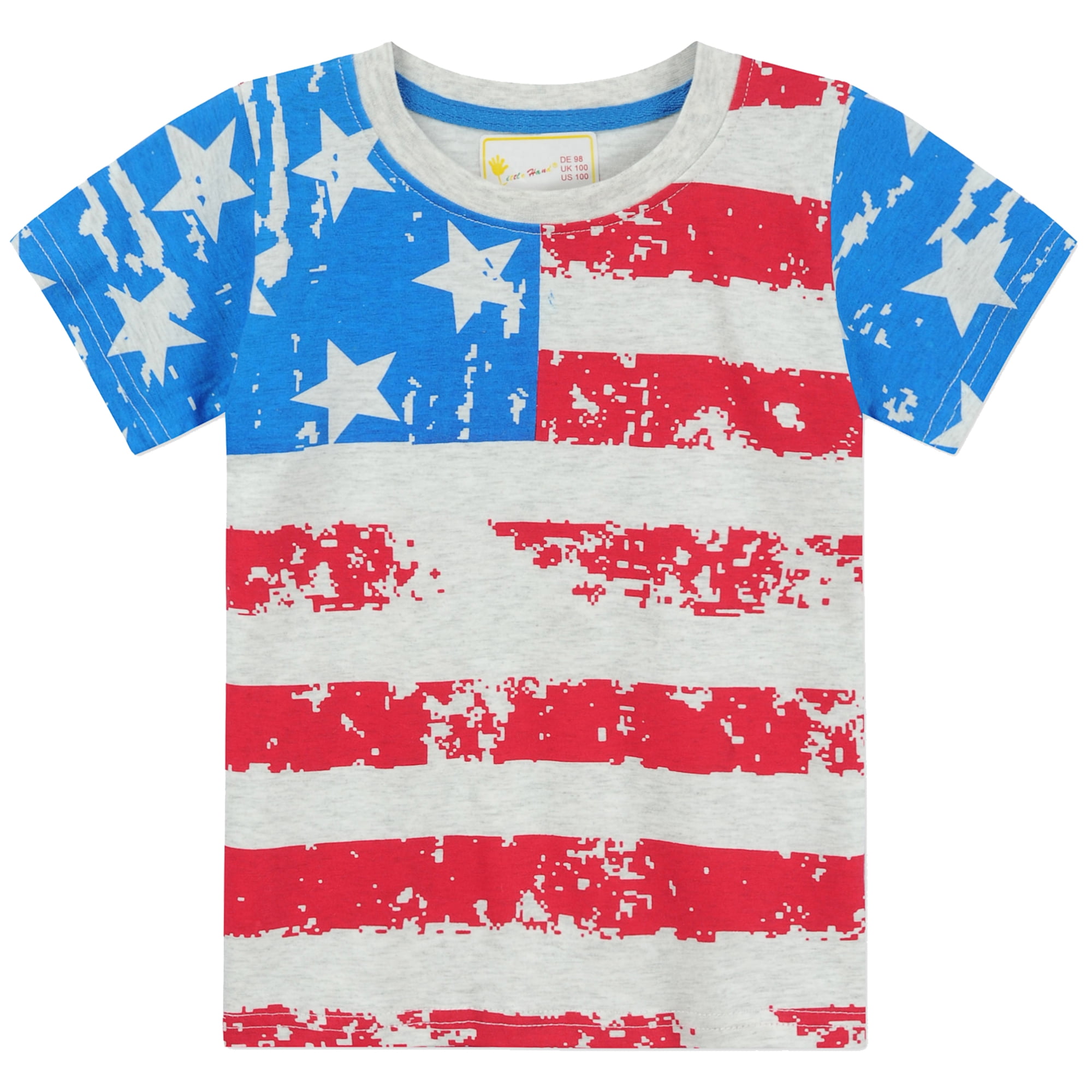 Little Hand Toddler Boys 4th of July Tees American Flag Patriotic T ...