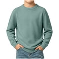 thumbnail image 2 of Vmberlty Toddler Boys Sweaters Kids Solid Color Long Sleeve Crew Neck Knitted Sweaters Soft Warm Basic Pullover Casual Daily Outdoor Children Clothing, 2 of 8