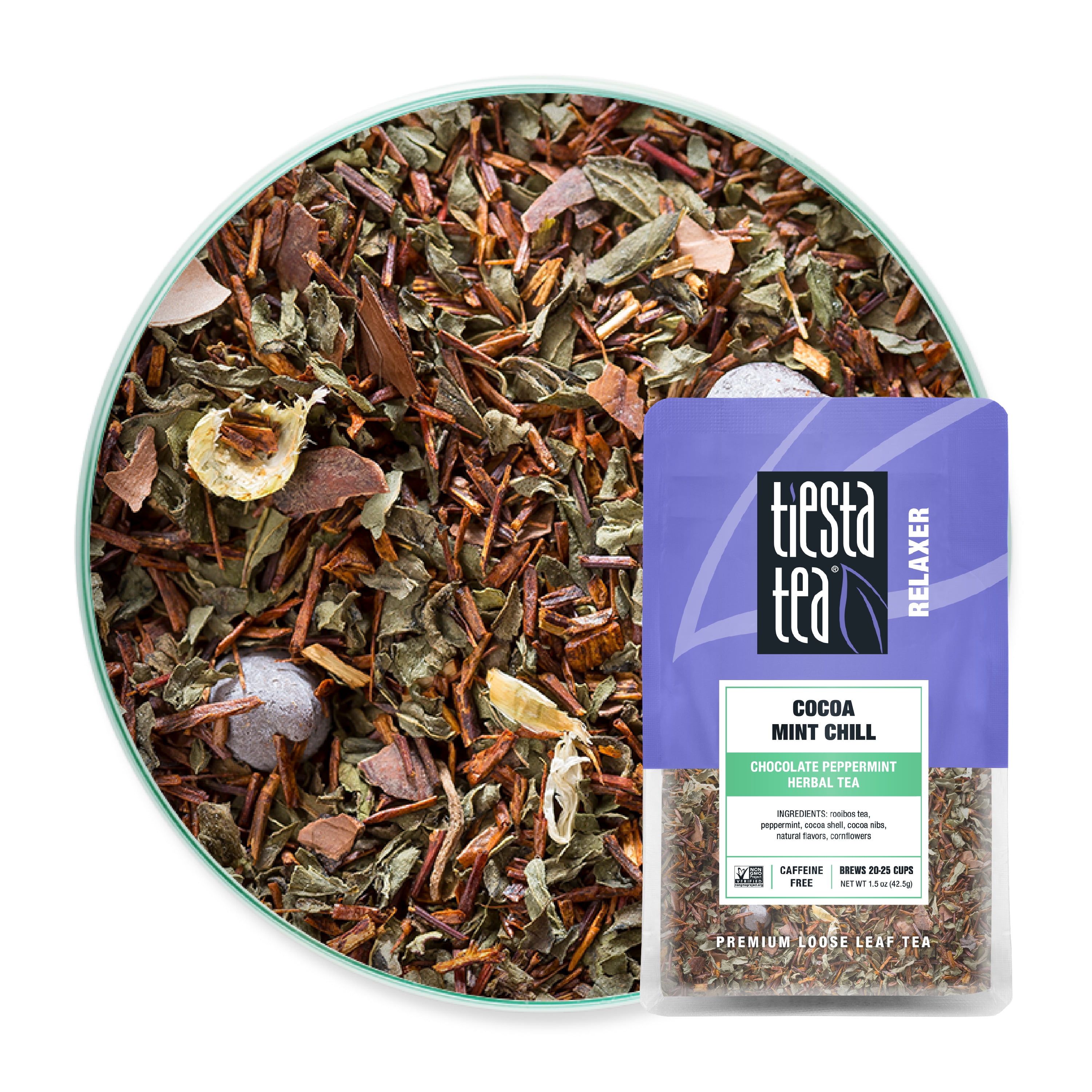 Tiesta Tea Cocoa Mint Chill, Chocolate Peppermint Loose Leaf Herbal Tea, 1.5 oz