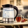 Elegant 1.8L Borosilicate Glass Tea Kettle with BoilDry Protection and